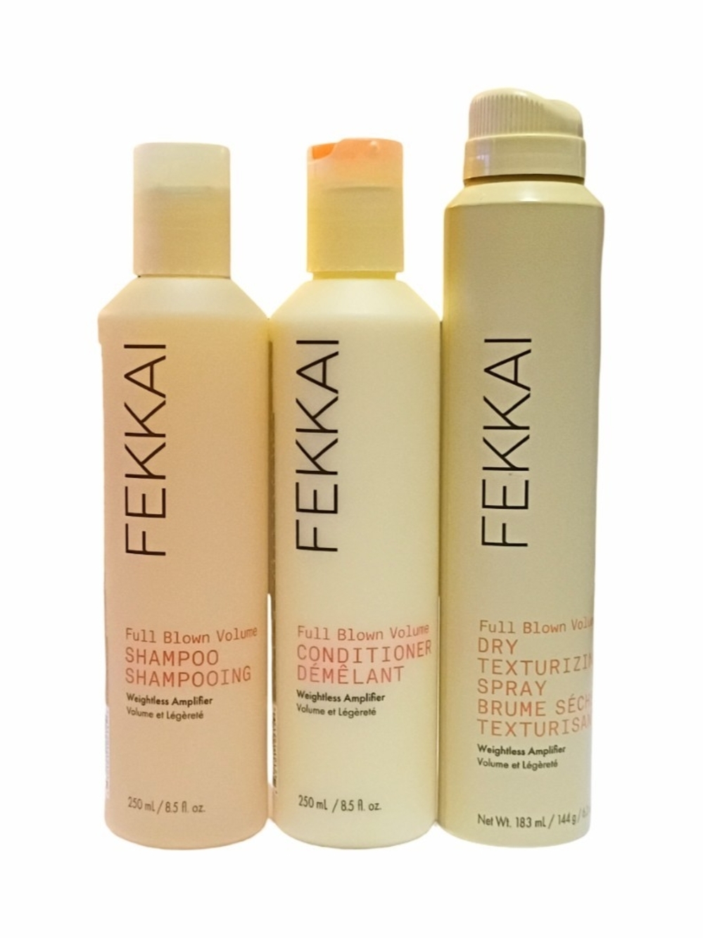 NEW FEKKAI Full Blown Volume 3 Piece Haircare Bundle 8.5oz + 6.2oz